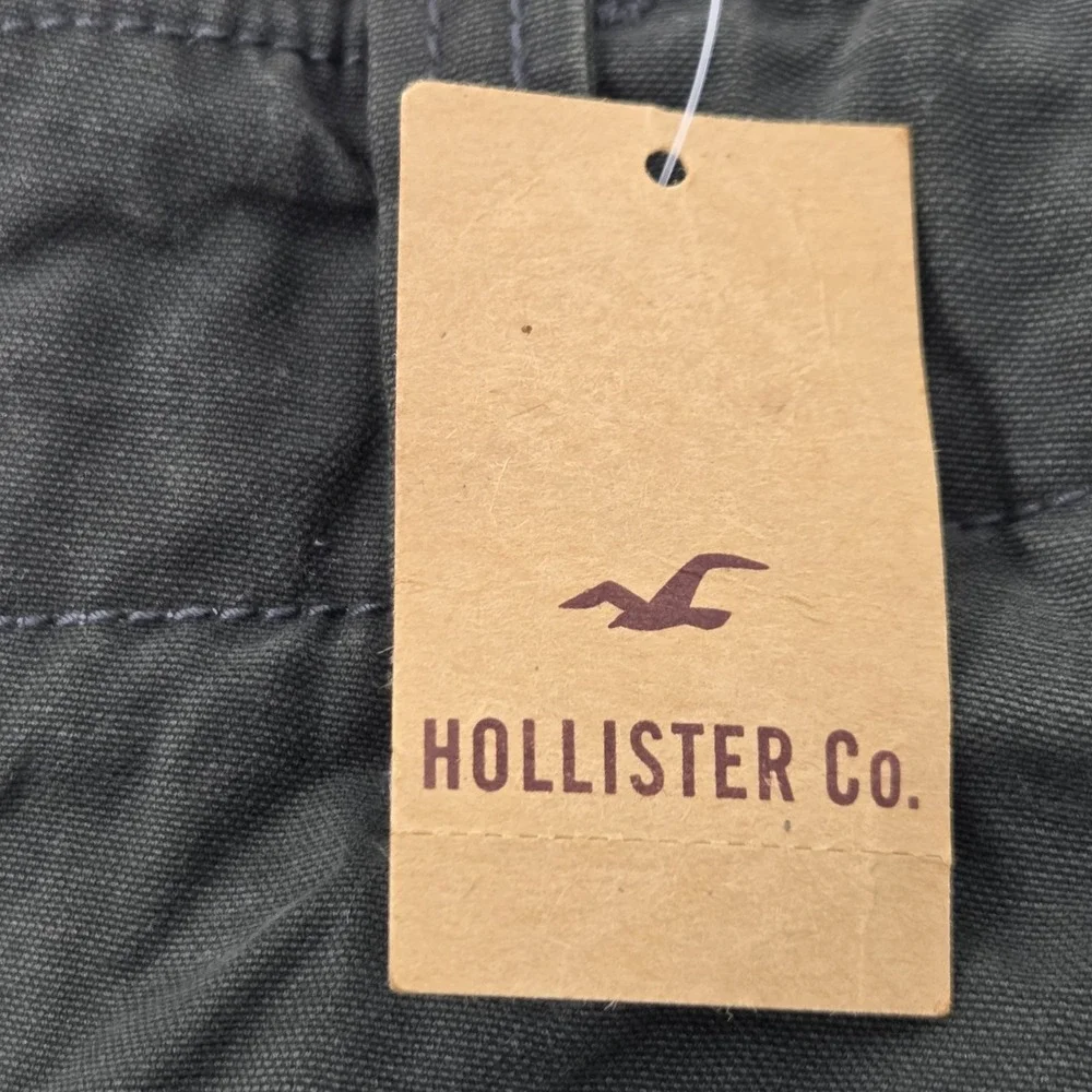 NEW Hollister Mens Bermuda Shorts 30 Dark‎ Gray Cotton Sports Outdoors Sun NWT